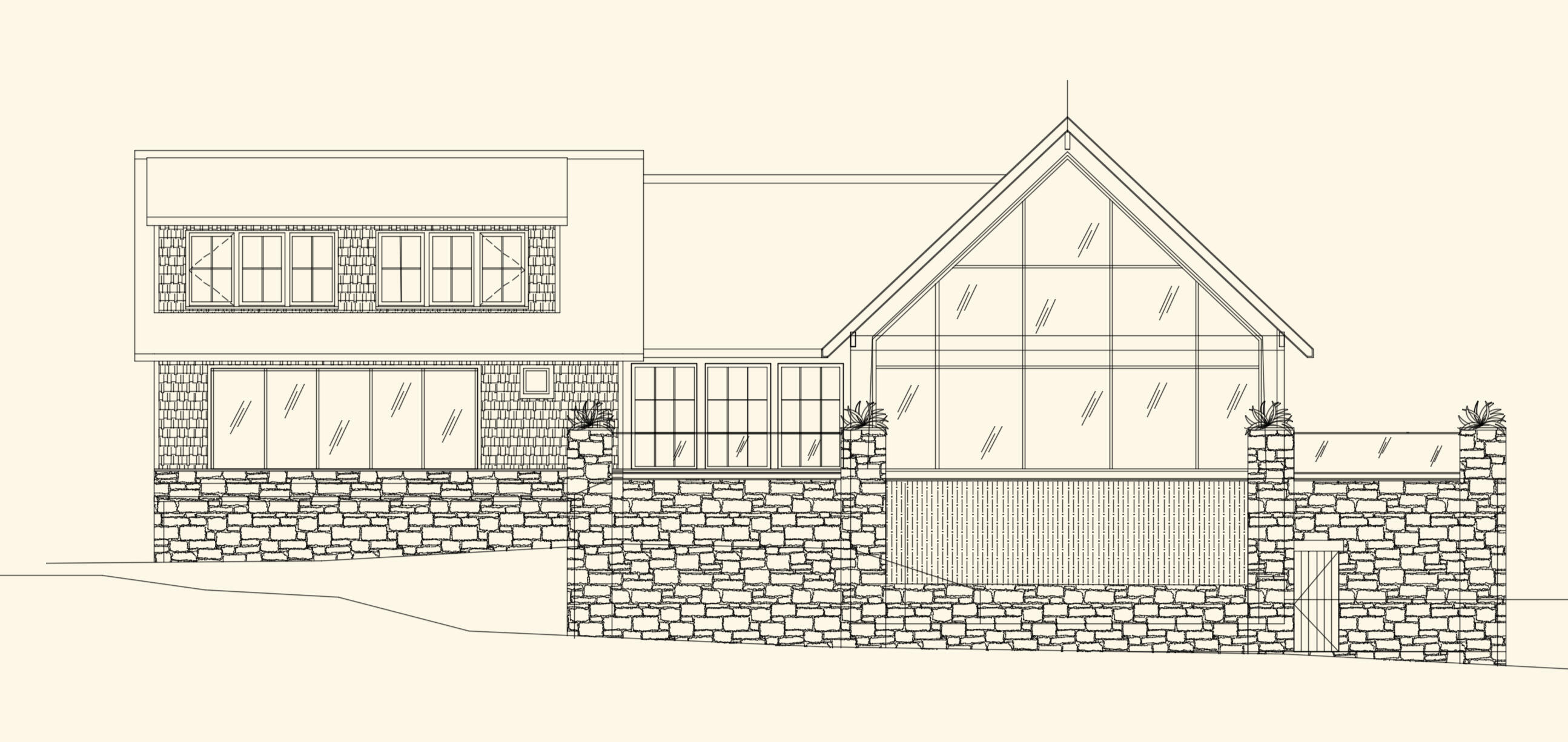 lakeside hill cad elevation